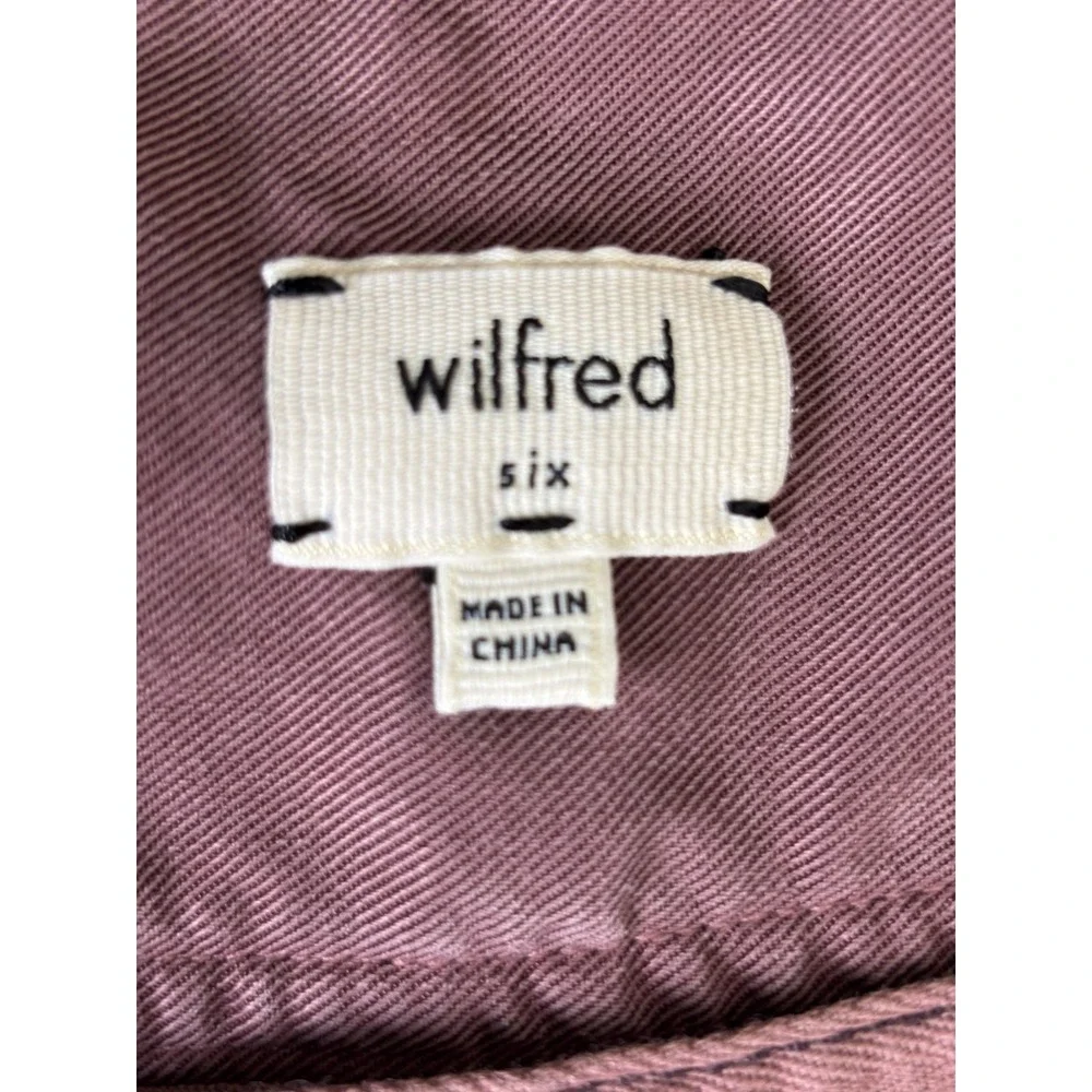 Wilfred by Aritzia Paperbag Crop Pants Womens 6 Tencel Linen High Rise Belted